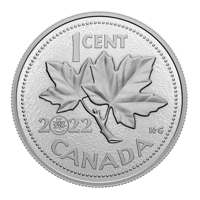 A picture of a 1 - Cent Fine Silver Coin 10th Anniversary of the Last Penny (2022)